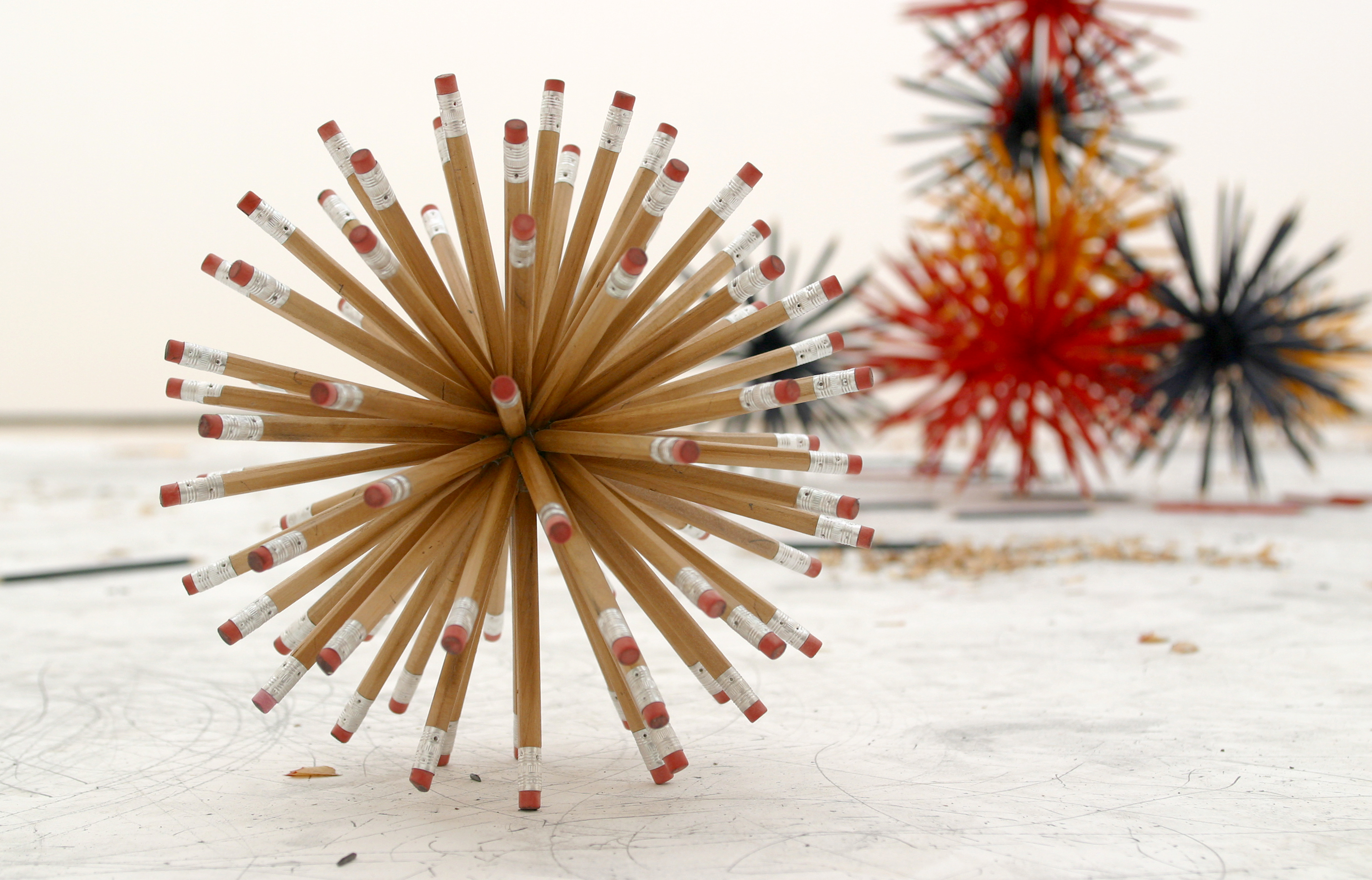 Emma Churchill bowling balls made with pencils